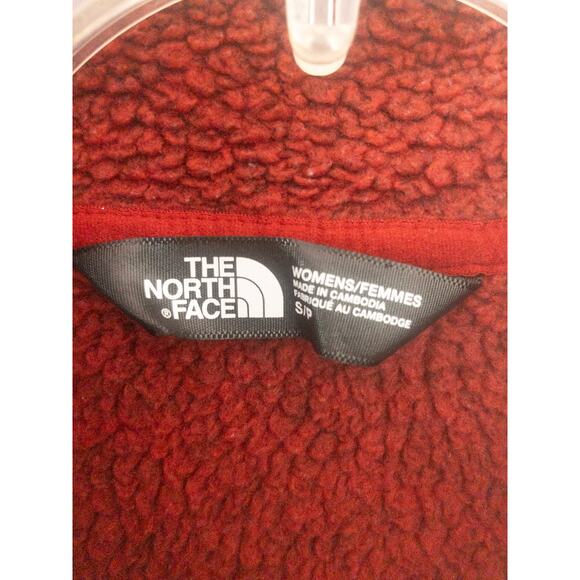 The North Face Maggy Sweater Fleece Jacket Pomegranate Heather Burgundy Small - Picture 4 of 6